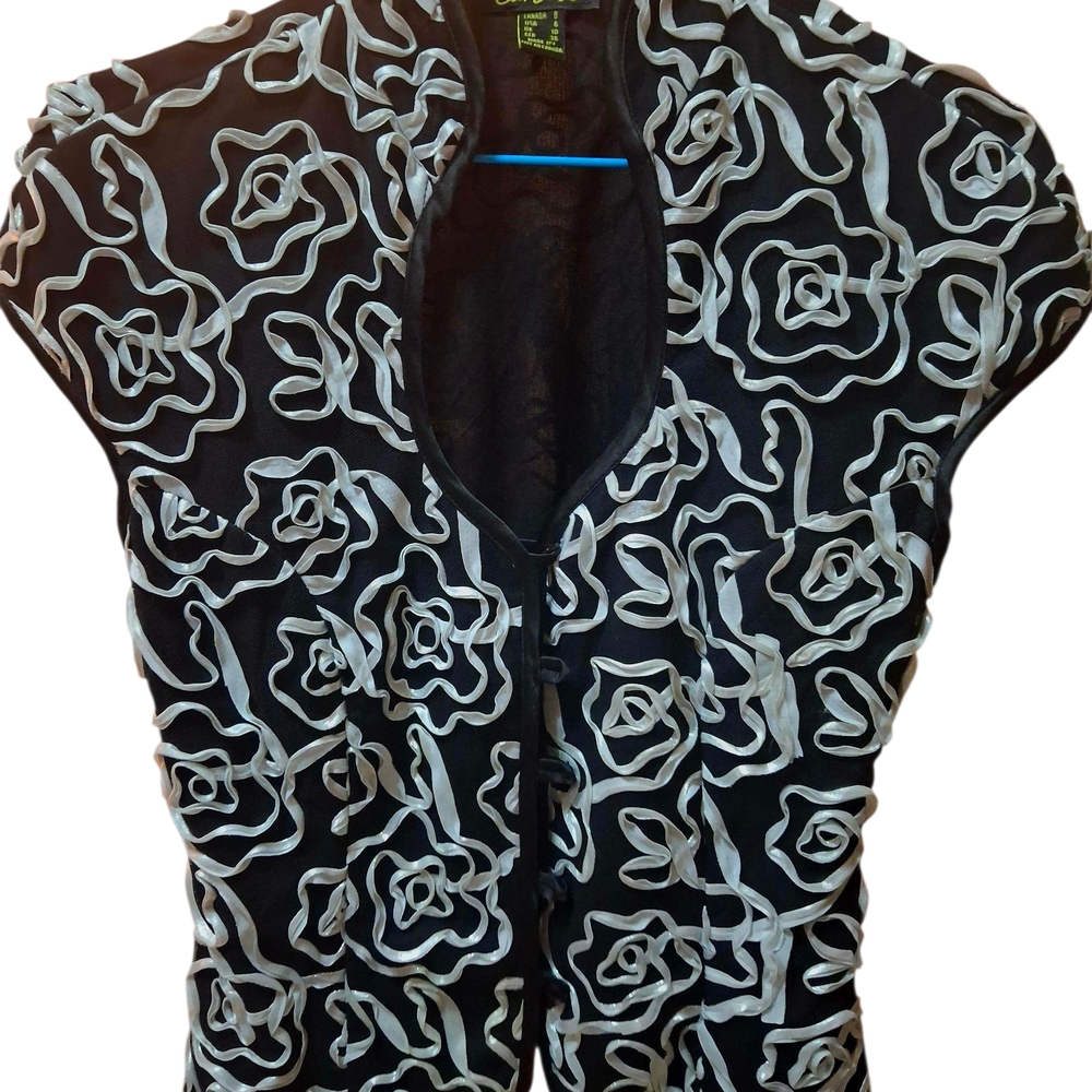 Elegant Black and White Button Down Shirt